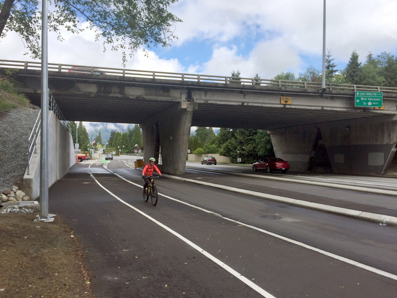 Completed Lynn Valley Rd underpass at Hwy 1