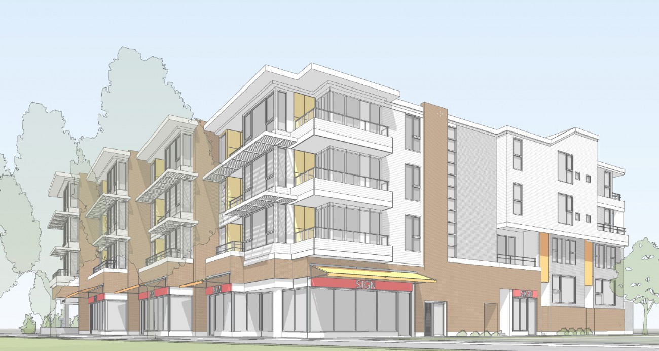 Rendering of proposed development at 2160 old dollarton rd