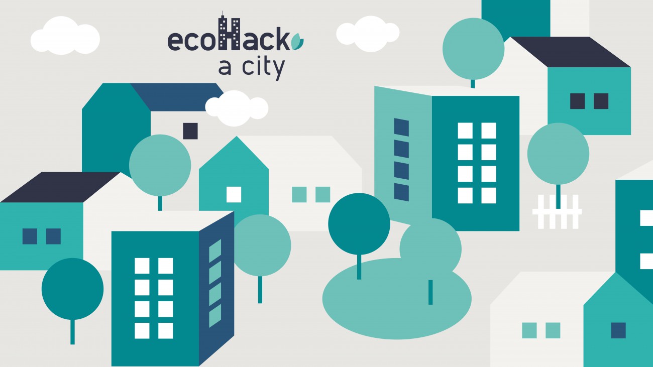 Eco-hack a city logo