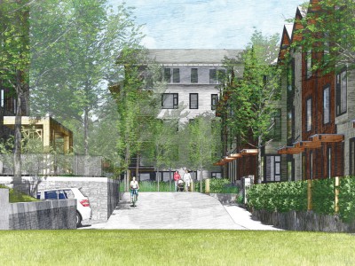 Revised render for proposed development at Emery Place