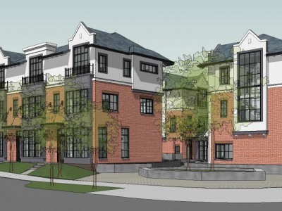 Render of a proposed development at 1801 Glenaire Drive
