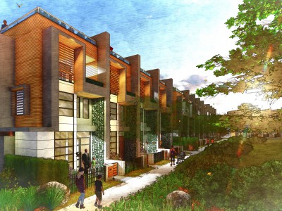 Rendering of proposed townhouse development at 1884 Belle Isle Place