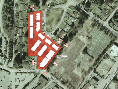 Site plan for proposed townhouse development at 1884 Belle Isle Place