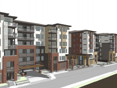 Rendering of proposed redevelopment at 405-485 Marie Place