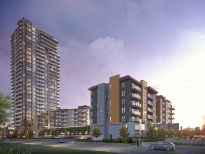 Render of proposed development at 420, 440, 460 Mountain Highway
