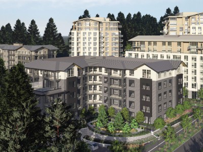 Rendering of the proposed building's view facing west