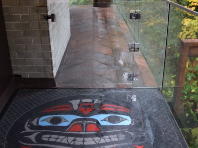 Kovach Residence: First Nations artwork integrated into the main deck