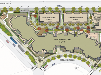 Site plan for Grosvenor development in Edgemont Village