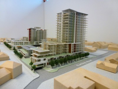 Model of LARCO development looking north east from Curling Rd