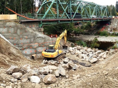 Construction progress on the new Keith Road Bridge in August, 2015