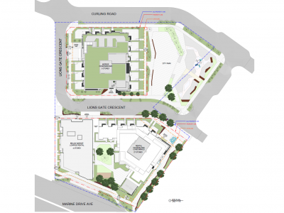 Site plan for proposed development at 2050 Marine Drive